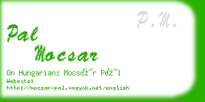 pal mocsar business card